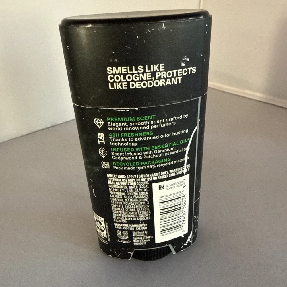 Axe Deodorant Fine Fragrance Men's Aluminum Free Green Geranium 2.6 oz
